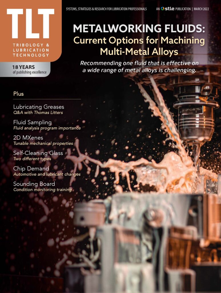 Cover "Tribology &amp; Lubrication Technology" 03/2022